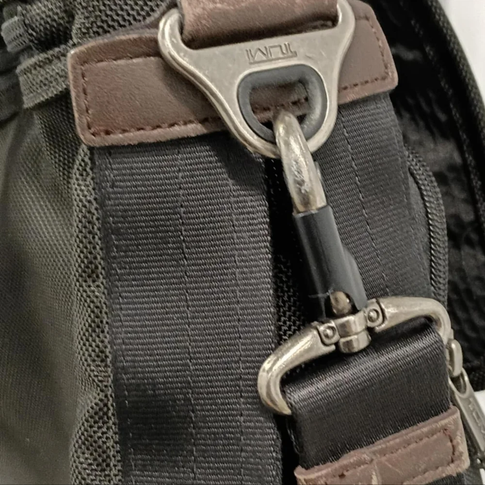 TUMI Alpha Nylon & Leather Briefcase‎ Black